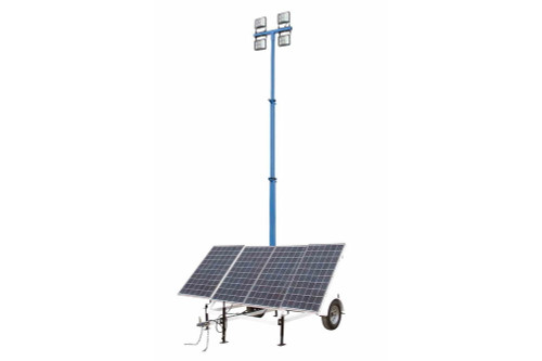 Larson Electronics 1.06 kW Solar Light Tower - 30' Light Tower - 7.5' Trailer - (4) 60W LED Lamps - (4) 250aH Batteries