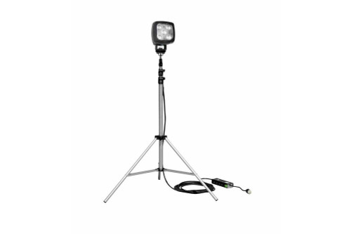 Larson Electronics 25W White LED Spotlight - 3.5-10' Aluminum Tripod - 2250 Lumens - IP67 - 120-277VAC to 12VDC