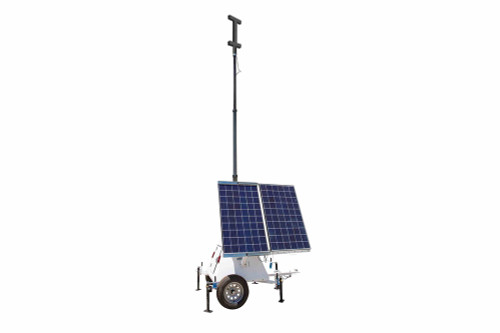 Larson Electronics 600 Watt Solar Power Generator with Light Tower Mast - T-Head Mounting Bracket Included - 24V - Steel