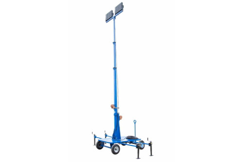 Larson Electronics Non-Towable Light Tower w/ Wheels - 12-20' - (2) 500W LED Lamps - 120,000 Lumens - Roll-Around Cart