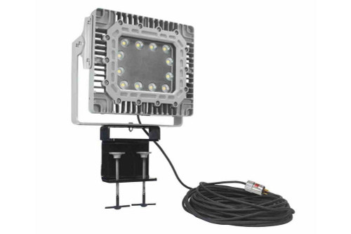 Larson Electronics 150W Explosion Proof LED Flood Light - I-Beam Mount - 21,000L - 100' SOOW EXP Plug - Wiring Hub