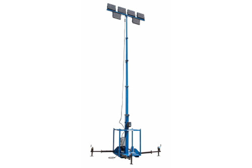 Larson Electronics 3000 Watt High Intensity LED Light Plant - Skid Mount Five Stage Electric Mast - Extends up to 30ft