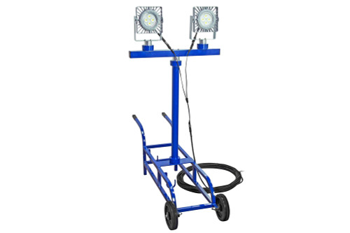Larson Electronics 100W EXP LED Light - 14,000 Lm - Cart Mount - Quick Change Mount - C1D1 - 100' 16/3 SOOW - GEN Plug