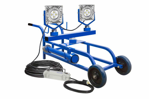 Larson Electronics 100W EXP LED Light - 14,000 Lm - Cart Mount - Quick Change Mount - C1D1 - 100' 12/3 SOOW - Inline