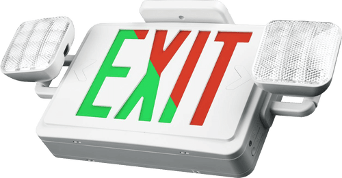 Bicolor LED Emergency Light Exit Sign Combo with Remote Compatibility | ETi Lighting | EM-EL | ETi Lighting at lightingandsupplies.com