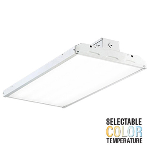 Lighting and Supplies LS-55505 LED 2Ft Tone-Select Flat High Bay 105W/40-50K/Fr Lens/V-Hooks And Chain/Dimm