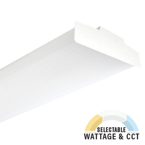 Lighting and Supplies LS-55617-8WEM LED 4Ft Spec-Select Wrap A-Round- 30/35/40W/35-50K/120-277V/Dimm/8W Em Battery