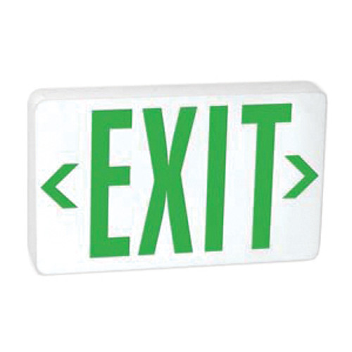 Lighting and Supplies LS-82205 LED Green Univ Exit Sign - Battery Backup