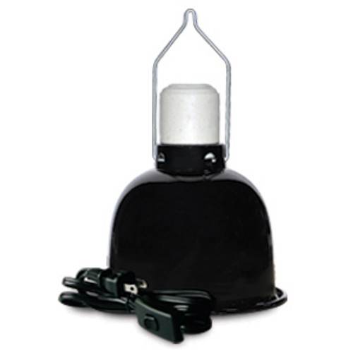 Lighting and Supplies LS-7-302 Lighting and Supplies LS-7-302 5.5In Black Dome Light With Hanger And Porcelain Socket And 6Ft Cord And Switch Pet Accessory