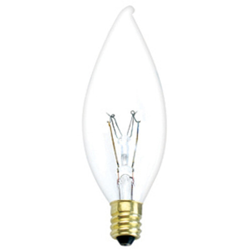Lighting and Supplies LS-8-1237 Lighting and Supplies LS-8-1237 60Flame Tip/Clear/Cand - NT20C Incandescent