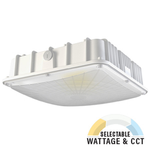 Lighting and Supplies LS-8-3099 Lighting and Supplies LS-8-3099 LED Spec-Select Canopy 21W/30W/40W-30K/40K/50K/120-277V/Dimm/White LED Outdoor Fixture