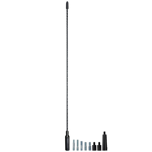 Metra 44-RMF2 Powersports Black Spiral 1-section Replacement Antenna Mast - 17 Inch