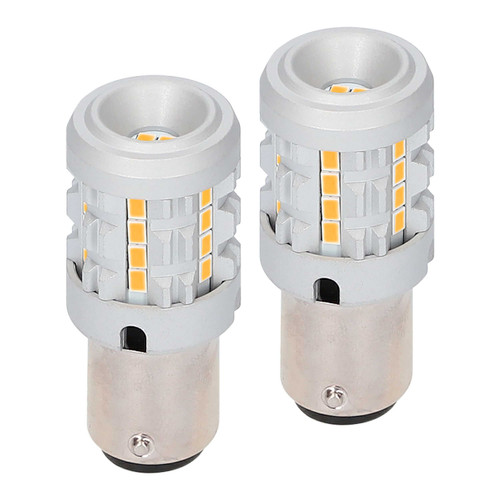 Heise LED Lighting HE-C1157A 1157 Amber Bulbs with Integrated Internal CANBUS System - 2-