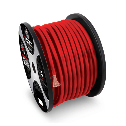 T-Spec V12PW-1050 1-0 AWG  50FT MATTE RED OFC POWER WIRE -  v12 SERIES