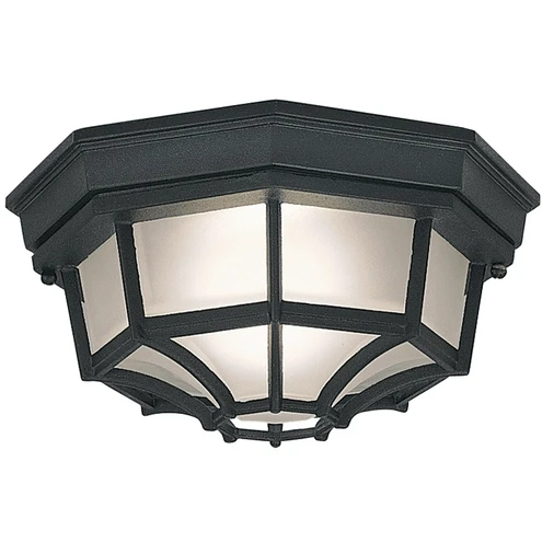 2067-BK - Builder Cast Aluminum 10" Flushmount - Designers Fountain Pro Plus
