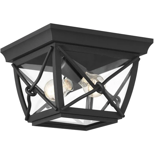34835-BK - Belmont Outdoor Flushmount - Designers Fountain Pro Plus