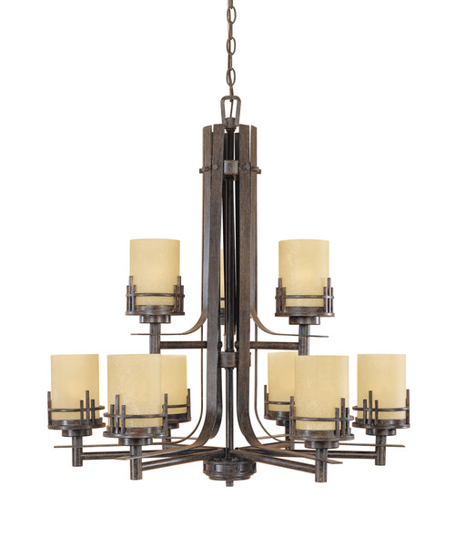 Designers Fountain Pro Plus 82189-WM Mission Ridge 9 Light Chandelier