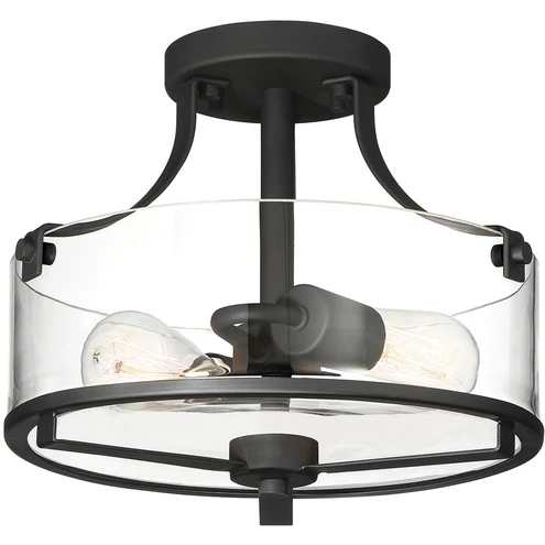 93311-BK - Jedrek 2-Light Semi-Flush - Designers Fountain Pro Plus