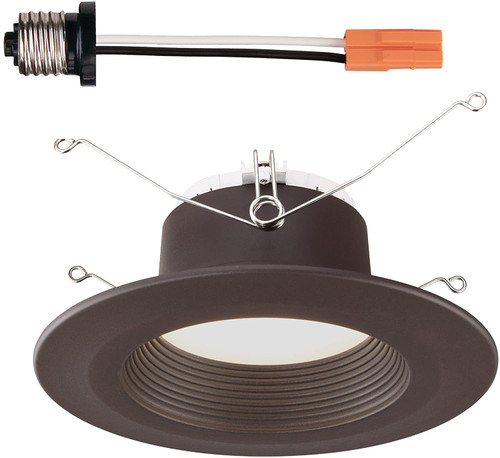 EnviroLite EVL69093CBK30 LED Recessed 5 in. and 6 in. 3000K Integrated LED Black Recessed Light Trim