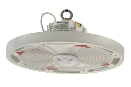 Keystone KT-RHLED200PS-14C-8CSB-VDIM-P-W Round Highbay Fixture Feat. Power & Color Select, 200W/150W/100W, 120-277V, 3000K/4000K/5000K, Built In Sensor Receptable, White Housing. | Keystone Technologies | Keystone Technologies at lightingandsupplies.com