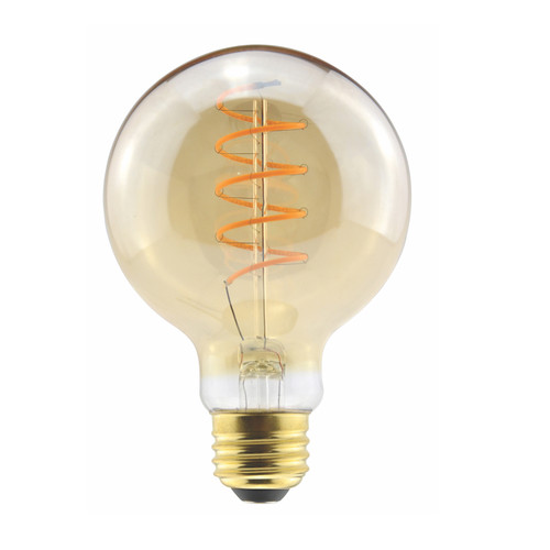 Halco Lighting Technologies G25AMB6ANT/820/CF/LED2 85079 G25 120V 6.5W Curved Filament 2000K E26 Amber ProLED