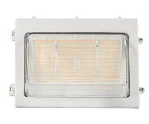 Keystone Technologies 80W LED Wall Pack w/ PC, Open Face, 120V-277V, CCT Select, White | KT-WPLED80-M1-8CSB-VDIM-W | Keystone Technologies at lightingandsupplies.com
