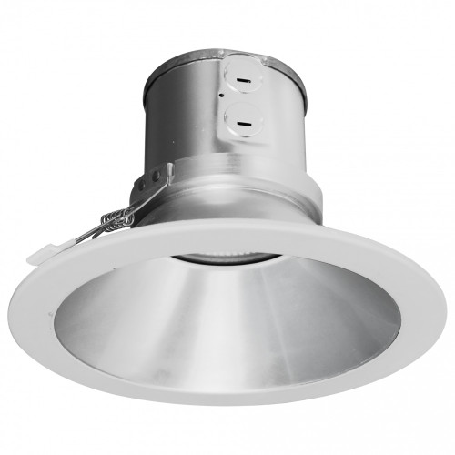 DR 4RW 10 G1 30K/40K/50K Spring Lighting Group DR 4RW 10 G1 30K/40K/50K Retrofit Downlight, 4 Round Angle Cut Reflector, 1,035 Lumens, 15W, Selectable CCT 3000K/4000K/5000K, Haze Reflector, White Flange