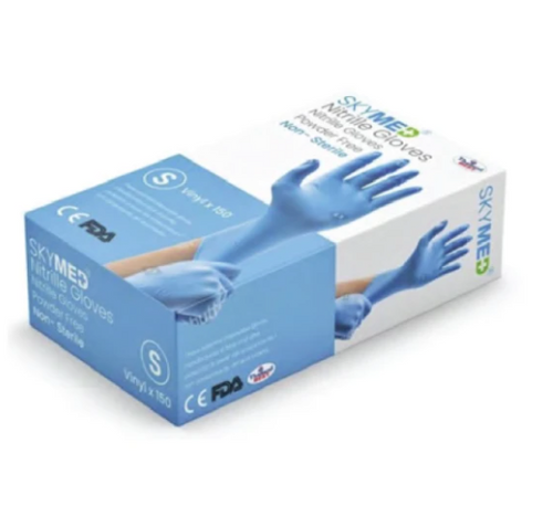 Pandemic Relief Supply Blue Nitrile Industrial Gloves, 80350 Series (100 count)