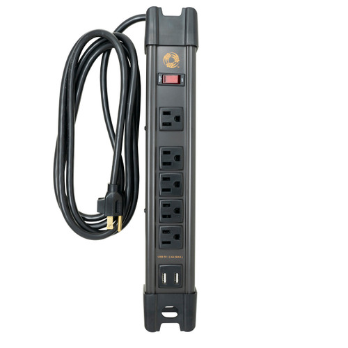 Southwire 5127 All-Metal, Heavy-Duty Magnetic Power Strip with 2.4USB, 5 Outlets and 8 foot Cord