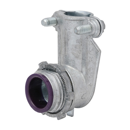 Southwire IL-110-3 1" Flex/MC/AC 90 Deg. Squeeze Box Connectors, Insulated - Zinc Die Cast