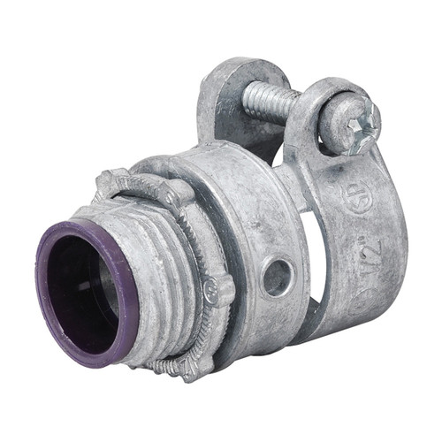 Southwire IL-42-3 1" Flex/MC/AC Straight Squeeze Box Connectors, Insulated - Zinc Die Cast