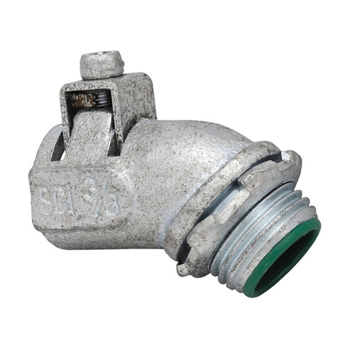 Southwire MDB-5045-B 1/2" Double Bite Saddle Box Connectors 45 Deg. Angle - Malleable Iron