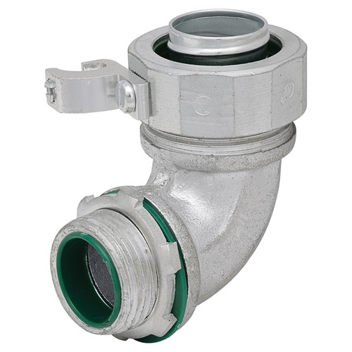 Southwire MSTR-10090-A 1" Liquid-Tight Box Connectors, 90 Deg., Insulated, Alum Lug - Malleable Iron