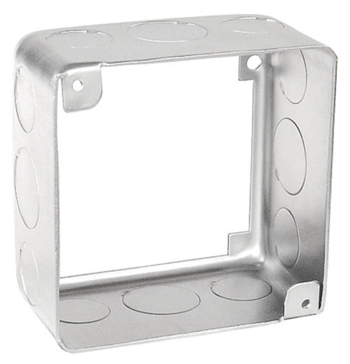 Southwire 53171-SVT 4 Square Chicago Plenum Air Tight Extension Ring, 2-1/8 in. Deep, 1/2 & 3/4 in. Knockouts