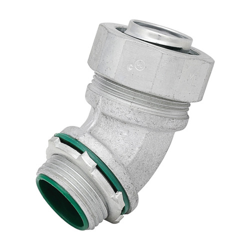 Southwire MSTR-10045-B 1" Liquid-Tight Box Connectors, 45 Deg., Insulated - Malleable Iron