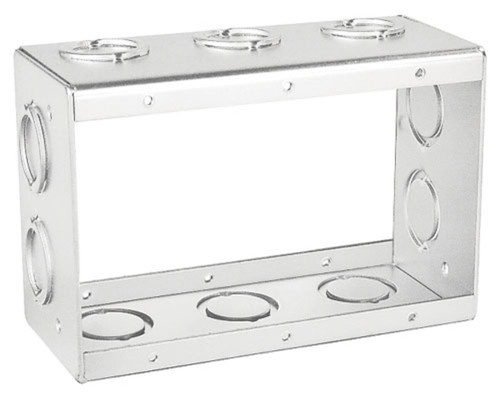 Southwire TBX-325 Three Gang Masonry Box Extension, 2-1/2" Deep - W/ Conduit KO's