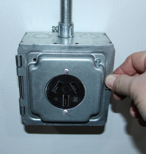 Southwire HP1944 5" Square Hinged Box Assembly, 3" Deep - Welded, W/Conduit KO's, 2.141" Dia. Industrial Cover