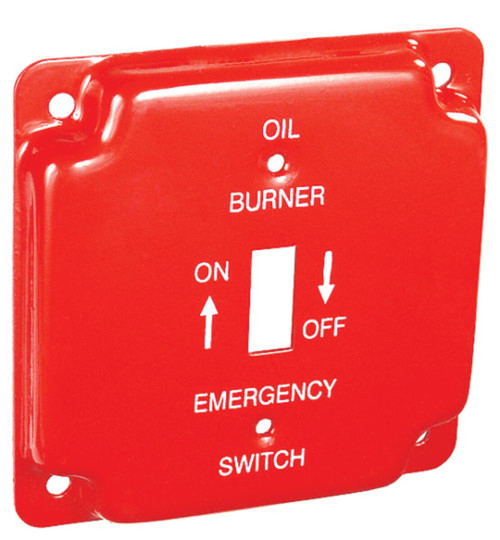 Southwire BPO-1935 4" Square Industrial Surface Cover, 1/2" Raised - Toggle Oil Burner