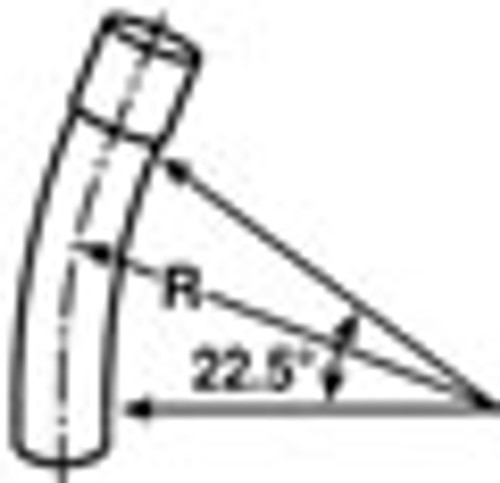 Carlon UA5ANB 4" Schedule 40 Standard Radius 22-1/2 Deg Elbow-Belled