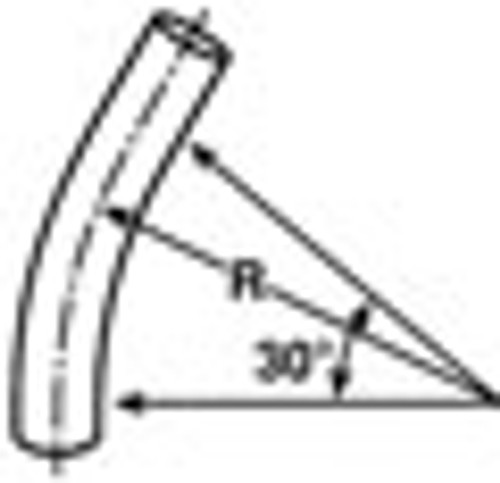 Carlon UA6ADB 1/2" Schedule 40 Standard Radius 30 Deg Elbow-Belled