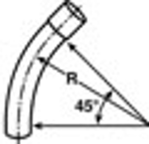 Carlon UA7FN 4" Schedule 40 45 Degree X 36" Elbow