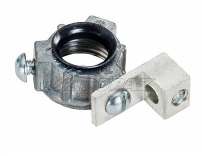 Topaz Lighting 325 1-1/2" Insulated Zinc Metallic Grounding Bushings With Aluminum Lug