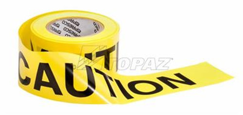 Topaz Lighting 1592 3" x 1000' Yellow Non-Detectable Caution Tape