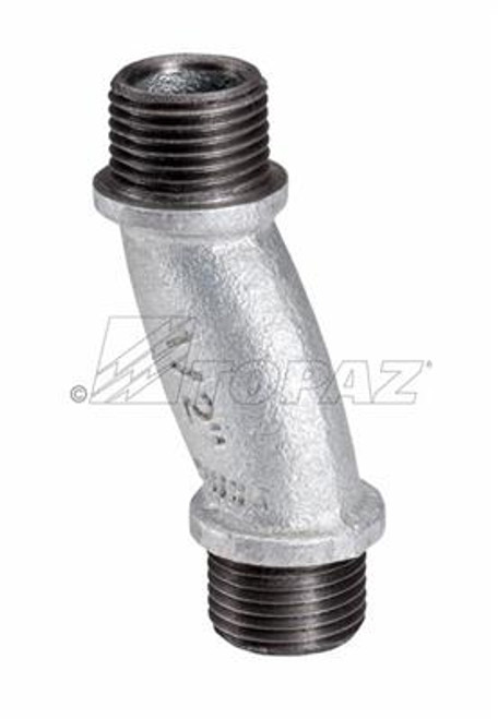 Topaz Lighting 111MHDG 1/2" Rigid Offset Nipples, 3/4" Offset HDG - Malleable Iron