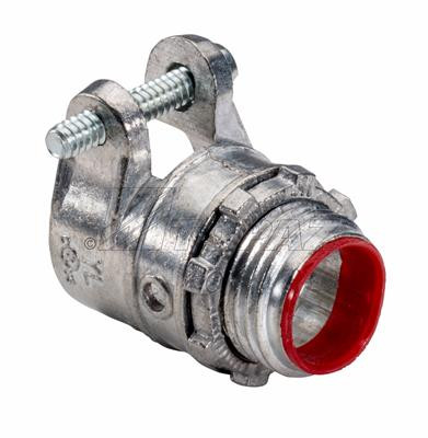 Topaz Lighting 152I 3/4" Insulated Throat Straight Squeeze Type BX-Flex Connector