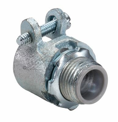 Topaz Lighting 153MI 1" Insulated Throat Squeeze Type Straight BX-Flex Connector