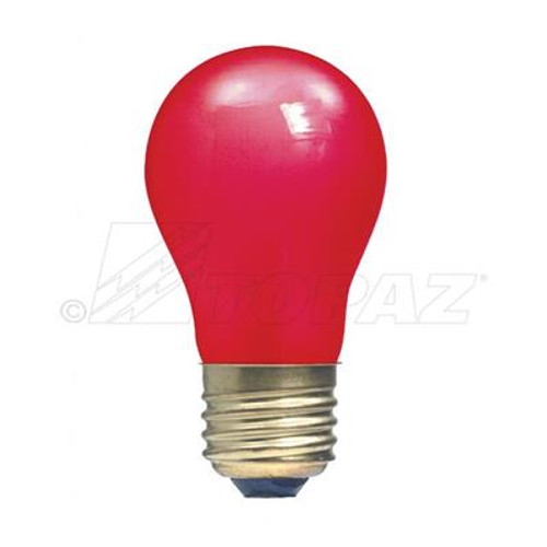 Topaz Lighting 15A15/CR-61 Red Ceramic A15 Lamp 130V