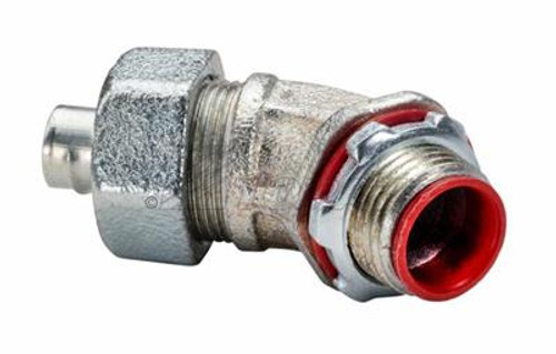 Topaz Lighting 231S 1/2" 45¡ Liquidtight Connector with Insulated Throat