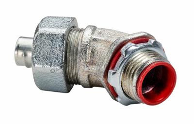Topaz Lighting 235S 1-1/2" 45¡ Liquidtight Connector with Insulated Throat