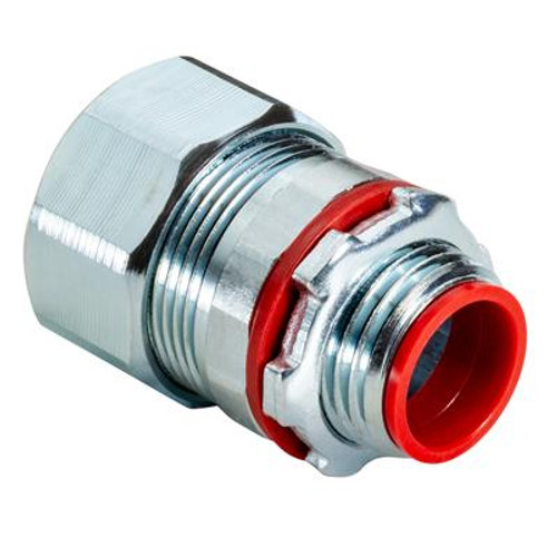 Topaz Lighting 265SIRT 1-1/2Ó Rigid Raintight Connector, Compression Type with Insulated Throat, Steel